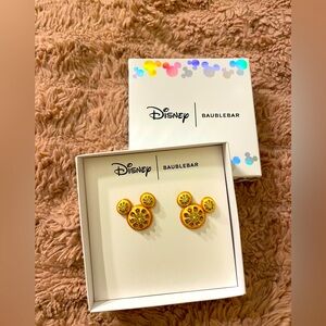 NWT Disney X BaubleBar Mickey Citrus Orange Earrings